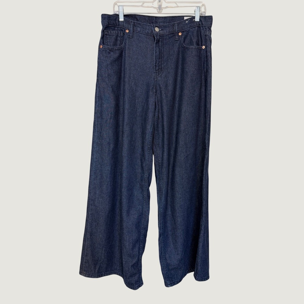 Gap Baggy Mid Rise Ultrasoft Denim Jeans 29/8 R Wide Leg 484999-00